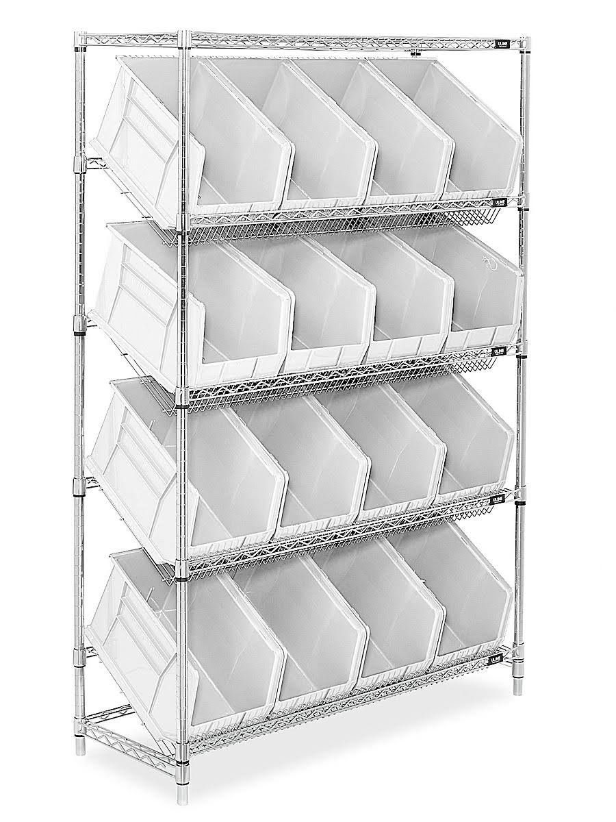 Slanted Wire Shelving 18 X 11 X 10