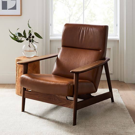 Show Wood Highback Chair Leather Saddle