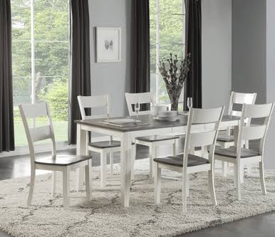 White & Gray 5pc Dining Set In Grey By Holland House | Conns