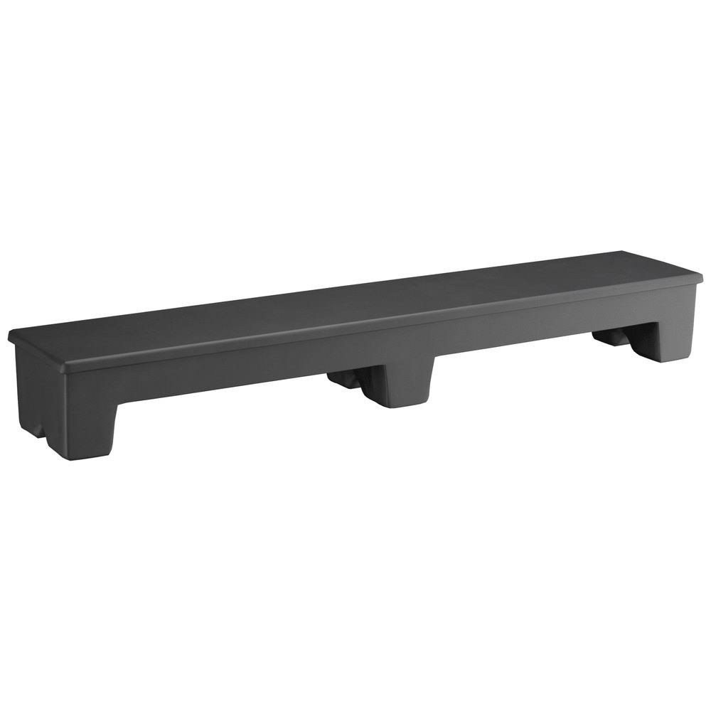 60 X 12 X 8 Black Plastic Narrow Dunnage Rack With Solid Top