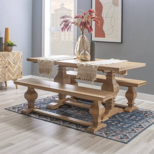 4 Person Pine Solid Wood Dining Set