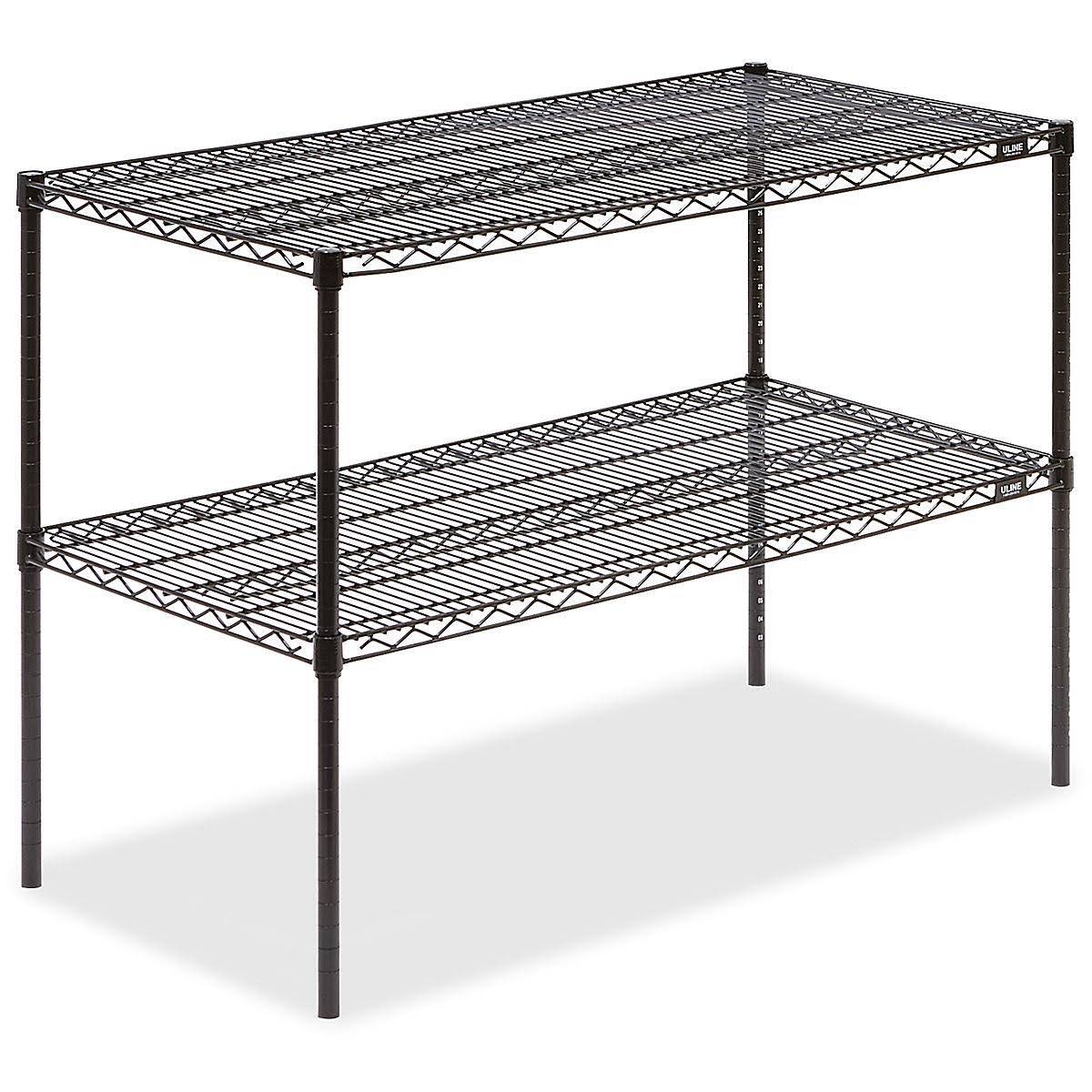 Two-Shelf Wire Shelving Unit 48 X 24 X 34