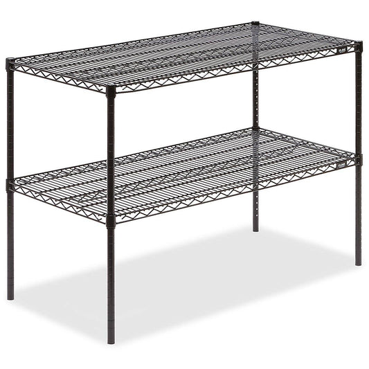 Two-Shelf Wire Shelving Unit 48 X 24 X 34