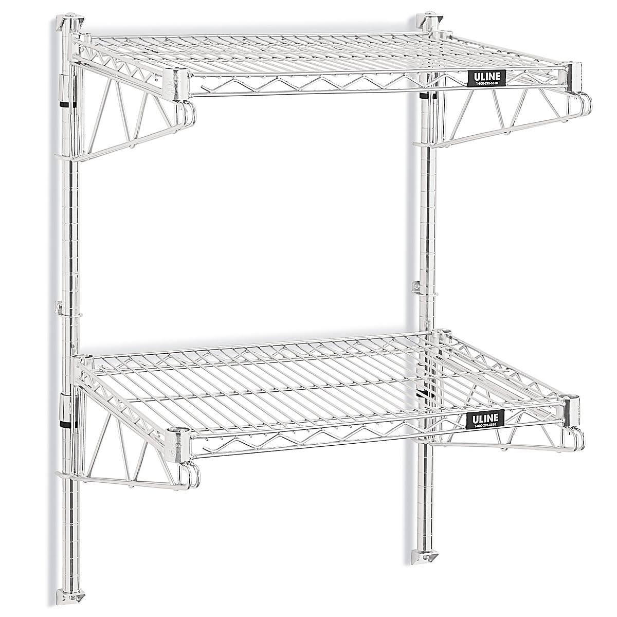 Wall-Mount Wire Shelving 24 X 18 X 34